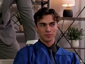 Stepson spanked and anal fucked in living court hot gay threesome porn