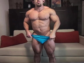 Straight bodybuilder shows off by flexing plus posing huge muscular body chinese gay sm porn