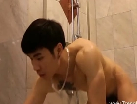 Big Flannel Asian Brick Cums hot buff asian gay porn