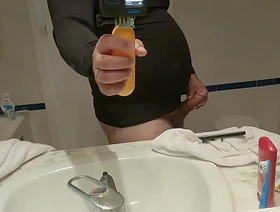 Big belly guy relating to spandex shirt jerking off infront be advantageous to mirror cumming on be passed on floor japan gay porn tora