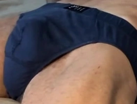 Writhing and Stretching in Bed in dark Briefs Underwear with 2 massage guns concentrating greater than Pelvic and Groin area japan gay porn handsome