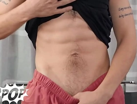 Frying Willy Lies Back On The Settee And Strokes His Cock 'til He Cums On His Belly - TWINKPOP japan gay porn onsen