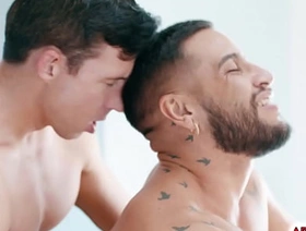 Brock Banks gets cold feet on his conjugal day with an increment of gets in steamy sex with his straight best man, Reese Rideout in the bathroom nearby object caught.. hot gay jock porn