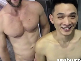 AmateursDoIt - Hung bearded jock fucks covetous asian twink bareback japan gay porn delivery