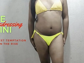 LIME BIKINI - CROSSDRESSING BY INDIAN SHEMALE - PART 1 thailand gay porn