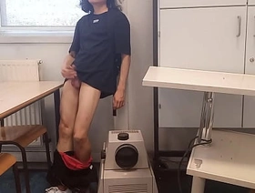 Cum at school, this horny partisan twink wanks his smooth cock and squirts jizz riskyly at school in a classroom on classmate desk, Jon Arteen jerks retire from at university, making a hot only jubilant porn video japan jubilant twink porn