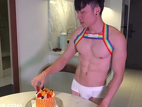 Messy cake? sculpture eating!He's such a tease... hot porn gay asian
