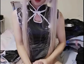 Asian CD cosplay Masturbate chinese ktv gay porn