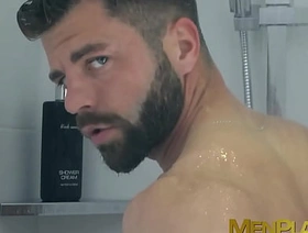 Suited stallion Hector de Silva masturbates his big cock gay porn desi hot