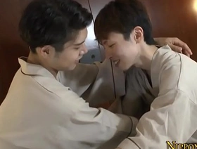 Lubed up japanese twink gets ass banged japan gay bus porn