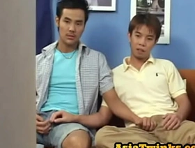 Japanese twink dick blowing before bareback doggy sex chinese friend gay porn