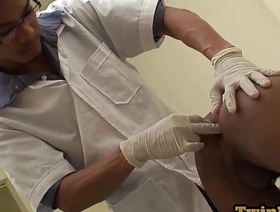 Asian pissing twink barebacked by doctor after anal interrogation hot kissing gay porn