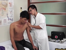 Skinny Asian enjoys anal effectuation from his geeky doctor japan sauna gay porn