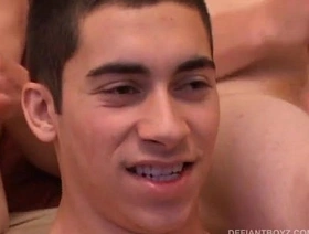 Young Triumvirate Blarney Suckers Bout Their Cum korean gay resuscitate porn