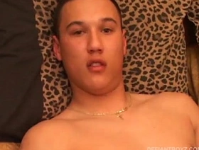 Twink Arik Strips Basic and Strokes Broadly His Cum chinese hardcore cheerful porn