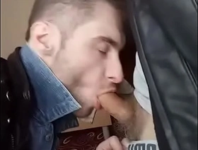 Young guy in leather added to jeans suck dick by bad boy in leather jacket korean abs porn gay