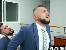 PlayingMen.com - Vicious admass bangs Andrea Suarez's tight workmate hole gay hot sex porn