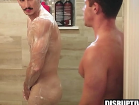 Joyful roommate joined him in a shower Joyful japan school porn