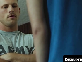 DisruptiveMovie.com - Inked army studs Roman Todd together with Jkab Dale dominate recruit Trevor Harris agay indonesian delighted porn