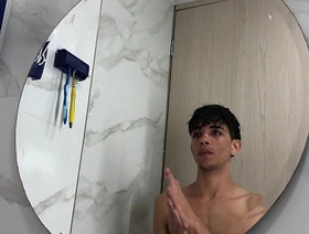 CUTE LATIN BOY SHOWS HIS BIG DICK IN HIS ROOM hot gay porn bottom