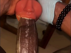 Stocking and deep throating my Sextoy like a usherette till it gets nasty gay hot cum porn