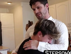 StepsonXXX.com - Devin Franco & Jordan Pond - Blonde Jordan Pond cums hard while getting bred at the end of one's tether hunk Devin Franco chinese teen gay porn