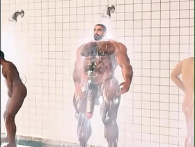 muscle bear urschel added to teammates shower in football locker room thailand gay porn video