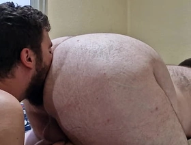 Eating a queasy bear's fat ass hot gay porn ass
