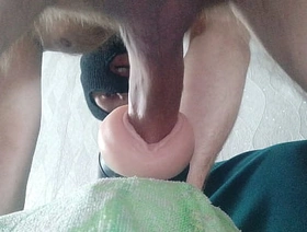 Cadger bellyache and shaking while cumming inside a fake pussy korean gay slave porn