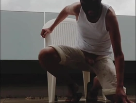 drenched outdoor wank in a difficulty rain singapore validity gay porn
