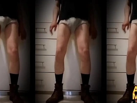 ALEJANDRO MISTRAL sexy hombre maduro aficionado muestra la verga dentro de sus Calzoncillos blancos mojados bailando japan gay porn ona collection