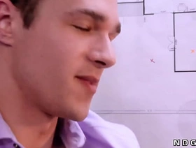 Gay colleagues anal be captivated by and cum in the office chinese new year gay porn