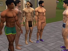Toddy Williams coupled with Friend Louis have Gym Group Sex Sims 4 Wicked Whims asian kneading porn gay
