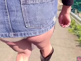 Crossdressing masturbation, miniskirt boots, anal vibrator, 2 consecutive ejaculations, pervert, panties, SecretGakuen hot gay outdoor porn