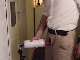 Fucked a toy for the first time. Cum in a rubber vagina. Loud orgasm immigrant a sexy guy. jin japan gay porn