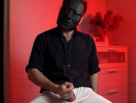 Masked handsome man Noel Dero watches kinky porn and jerks off. Loud moans and orgasm of a young guy gay porn japan trine