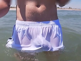 Beach people addict widely when I get wet nigh shorts and thongs nigh the sea arab gay porn hot