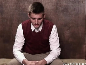 Committing sins take rub-down the owning room with hot pastor korean glasses gay porn