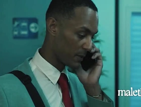 Straight Guy's Late Night Flight Dare - Dillon Diaz, AJ Sloan gay hot couple porn