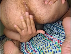 Fingering Hairy hole while dildo makes me fart office gay porn japan