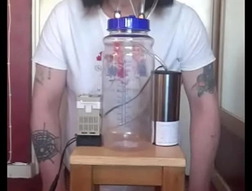 hermaphrodite crossdresser with his portable cow milking machine indonesia detached porn outdoor