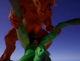 WILD LIFE - MINOTAURO FOLLANDO A LAGARTO VERDE handsome gay porn hot