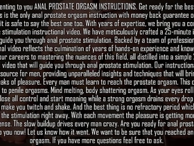 ANAL PROSTATE ORGASM INSTRUCTIONS - money back guarantee porn gay korean hot